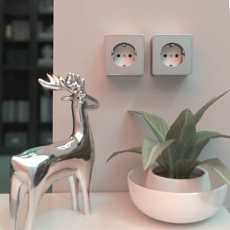 Werkel Gallant серебряный Розетка Werkel с заземлением Gallant (серебряный) W5071006