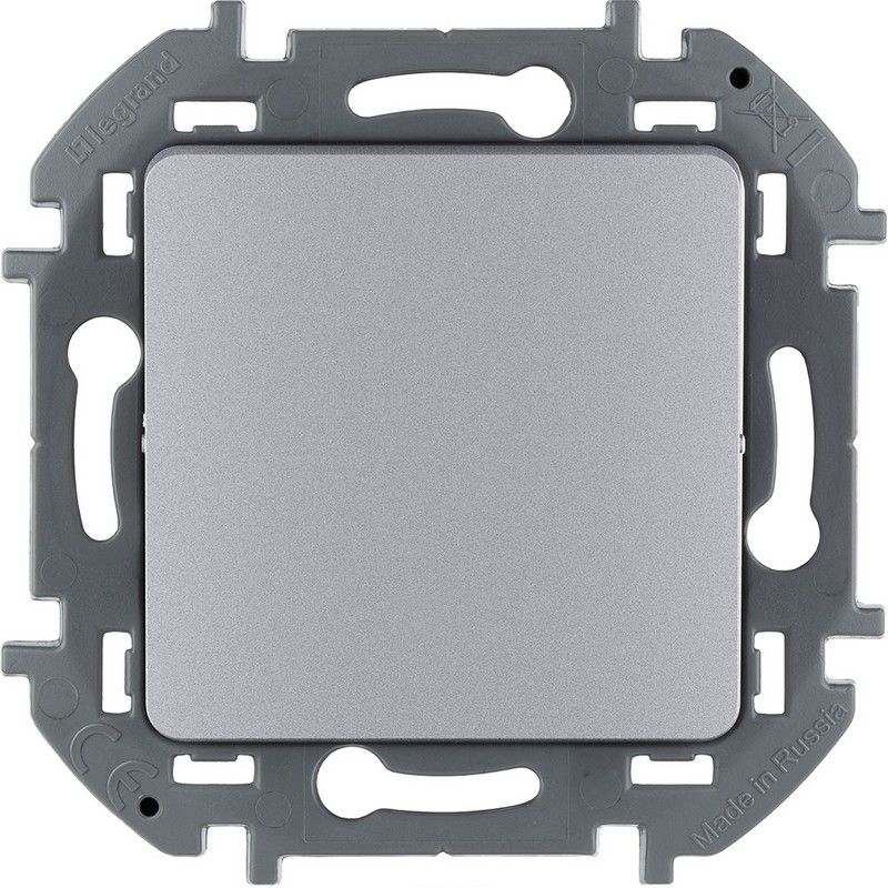 Legrand Inspiria Алюминий Переключатель Legrand INSPIRIA Алюминий одноклавишный 10 AX 250 В 673652