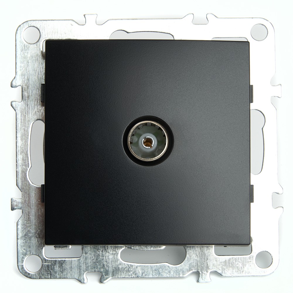 Эрна - Розетки и выключатели Stekker Розетка телевизионная 1-местная STEKKER PST00-9108-03 75 Ом 5-862МГц Эрна черный 49152