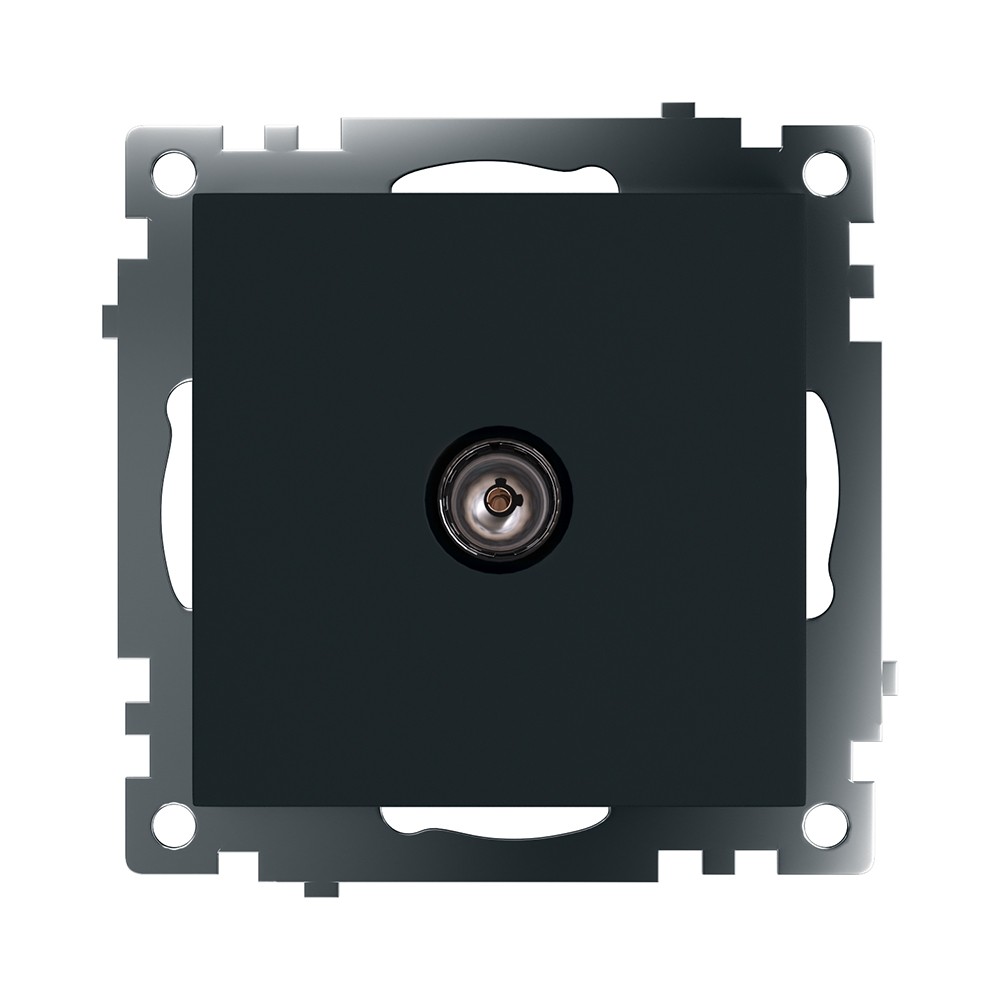 Катрин - Розетки и выключатели Stekker Розетка телевизионная 1-местная STEKKER GLS00-7108-05 75 Ом 5-862МГц Катрин черный 39614