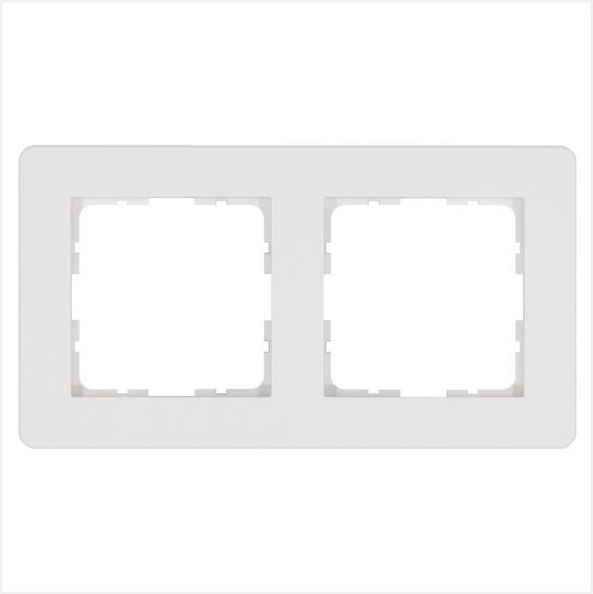 JASMART G - розетки и выключатели Рамка JASMART G-Flex 2-постовая белый глянцевый G1102W