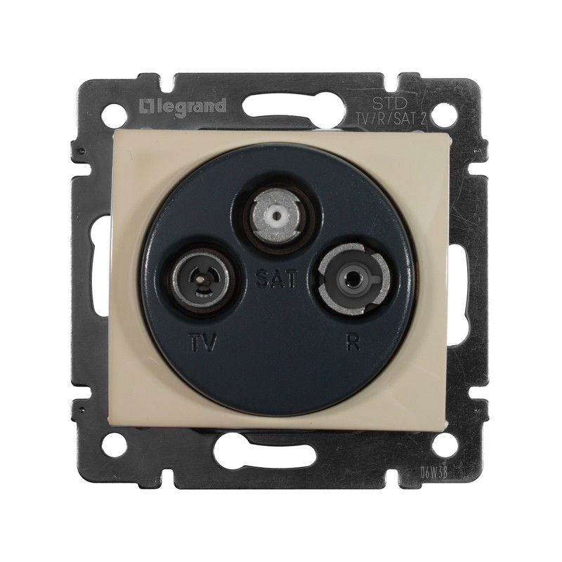 Legrand Valena Classic Кремовый Розетка TV-FM-SAT Legrand Valena Крем оконечная 2400MHz 10 дБ 774336