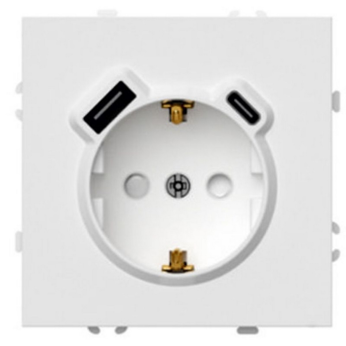 Эмили - Розетки и выключатели Stekker Розетка 1-местная з/ш с/з 16А + USB + Type C STEKKER Эмили RST16-5119-01 20W белый фарфор soft-touch 50217