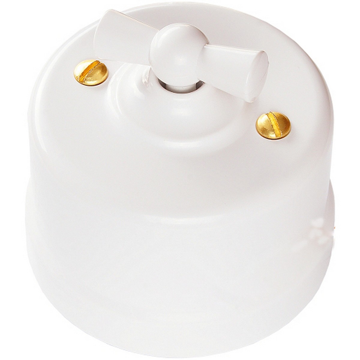 Bironi Лизетта - Ретро розетки и выключатели Выключатель BIRONI Пластик Белый 2-клавишный B1-202-21