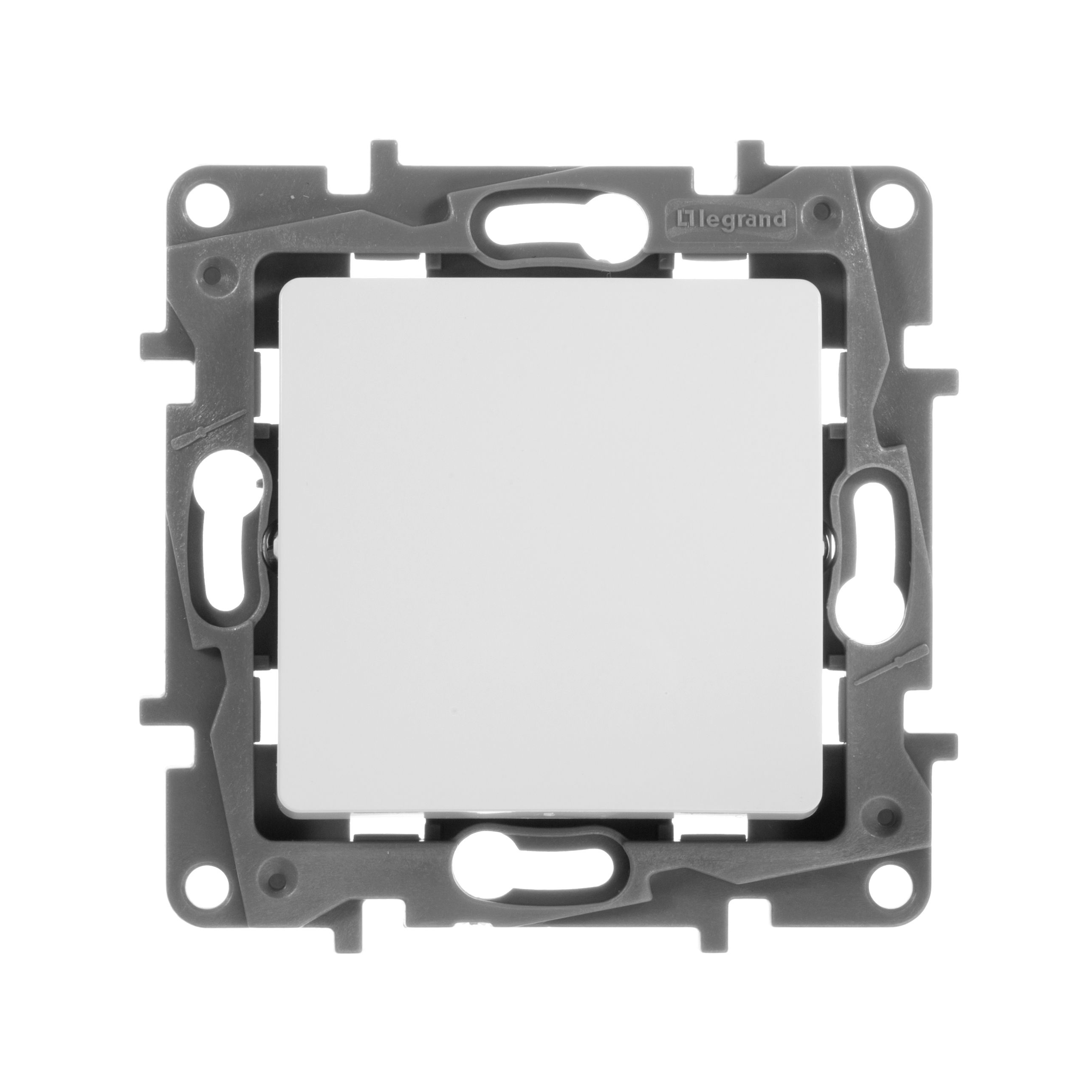 Legrand Etika Белый Переключатель Legrand Etika белый промежуточный 1-клавишный, винт. клеммы, 10AX, 250 В 672209