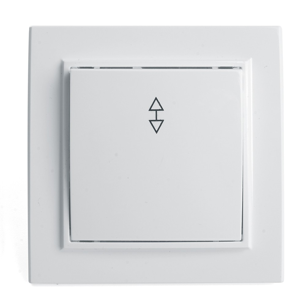 Эрна - Розетки и выключатели Stekker Переключатель 1-клавишный STEKKER PSW10-9005-01 10А Эрна белый с рамкой 39617