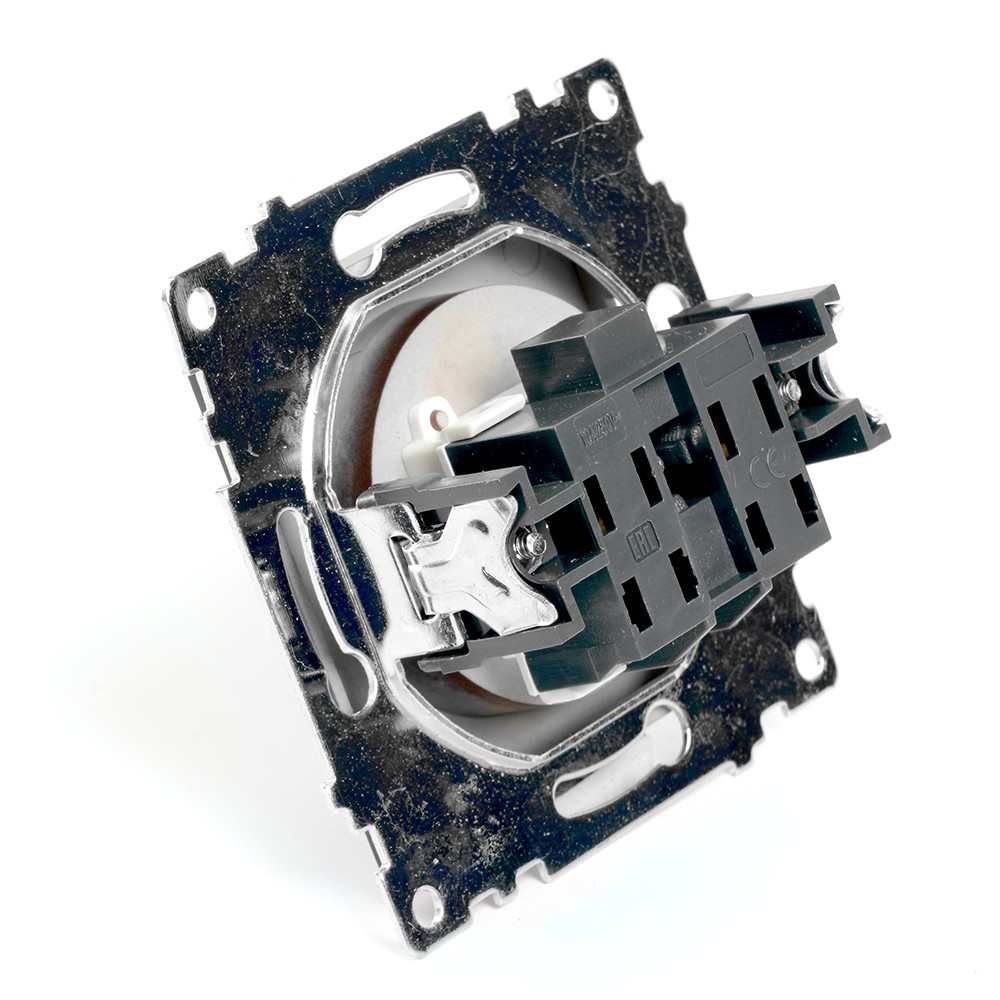 Катрин - Розетки и выключатели Stekker Розетка 1-местная б/з STEKKER GLS10-7109-04 250V 10А с защ. шторкой Катрин шоколад 49025