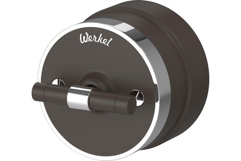 Werkel Ретро Выключатель Werkel одноклавишный Vintage (мокко матовый/хром) W5812052