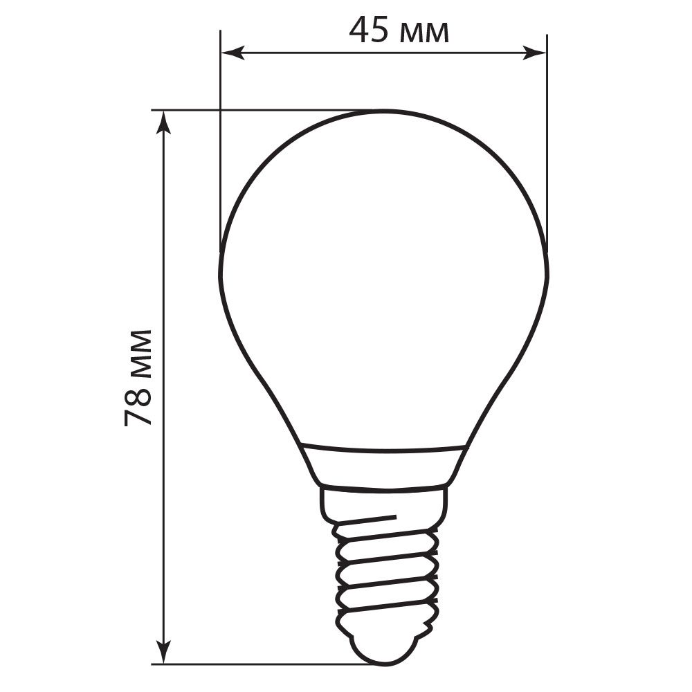 E14 Лампа светодиодная Feron LB-61 Шарик E14 5W 4000K 230V 25579 