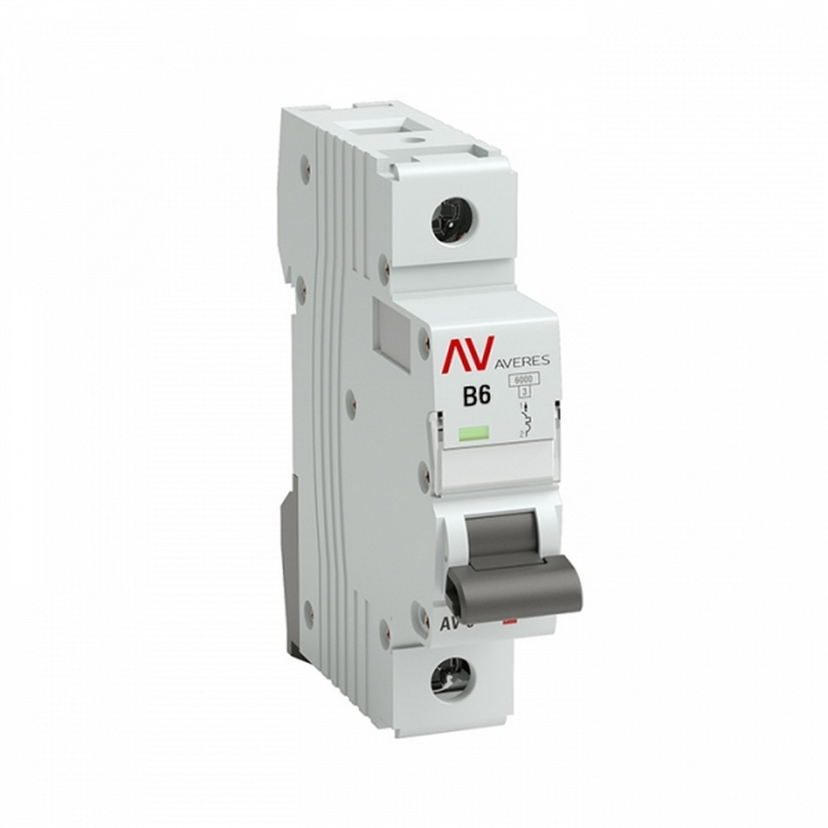 1 полюсные (однополюсные) Автоматический выключатель EKF AVERES AV-10 (B) 1P 6А 10kA mcb10-1-06B-av