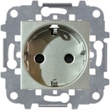 Механизмы ABB Zenit Шампань Розетка с заземлением с безвинтовыми контактами со шторками 16А ABB ZENIT (шампань)