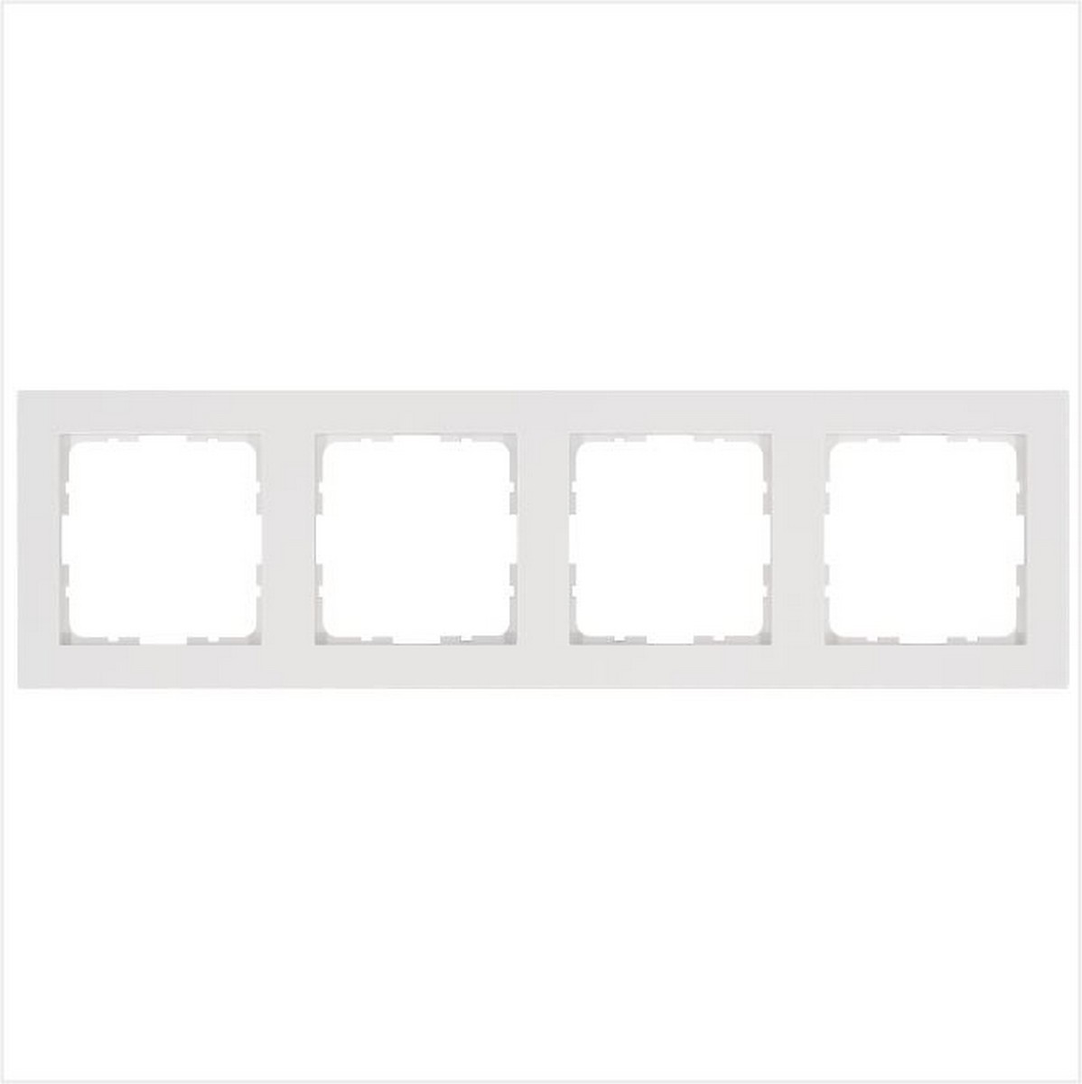 JASMART G - розетки и выключатели Рамка JASMART G-Classic 4-постовая белый глянцевый G1004W