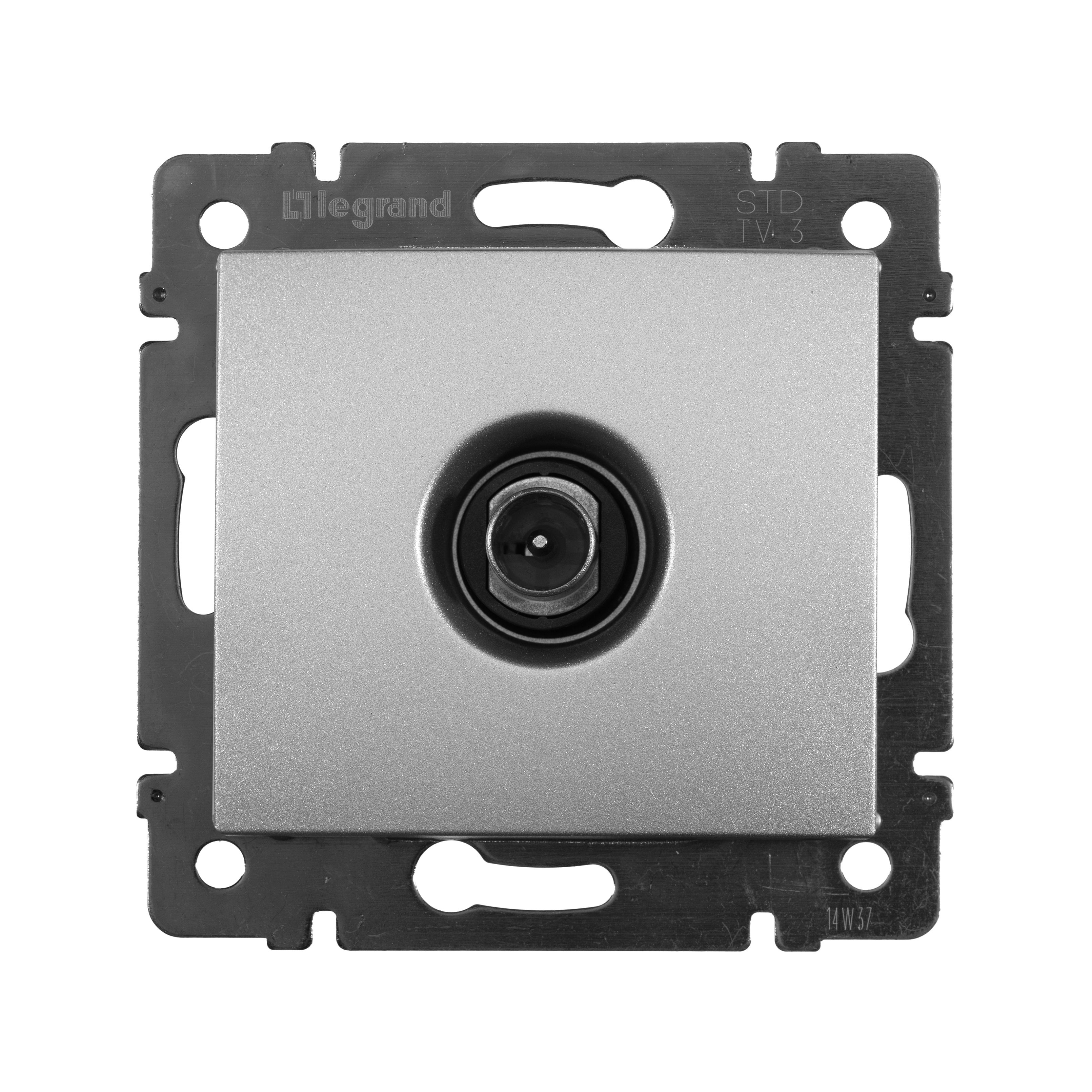 Legrand Valena Classic Алюминий Розетка TV Legrand Valena Алюминий проходная, 14 дБ 770131