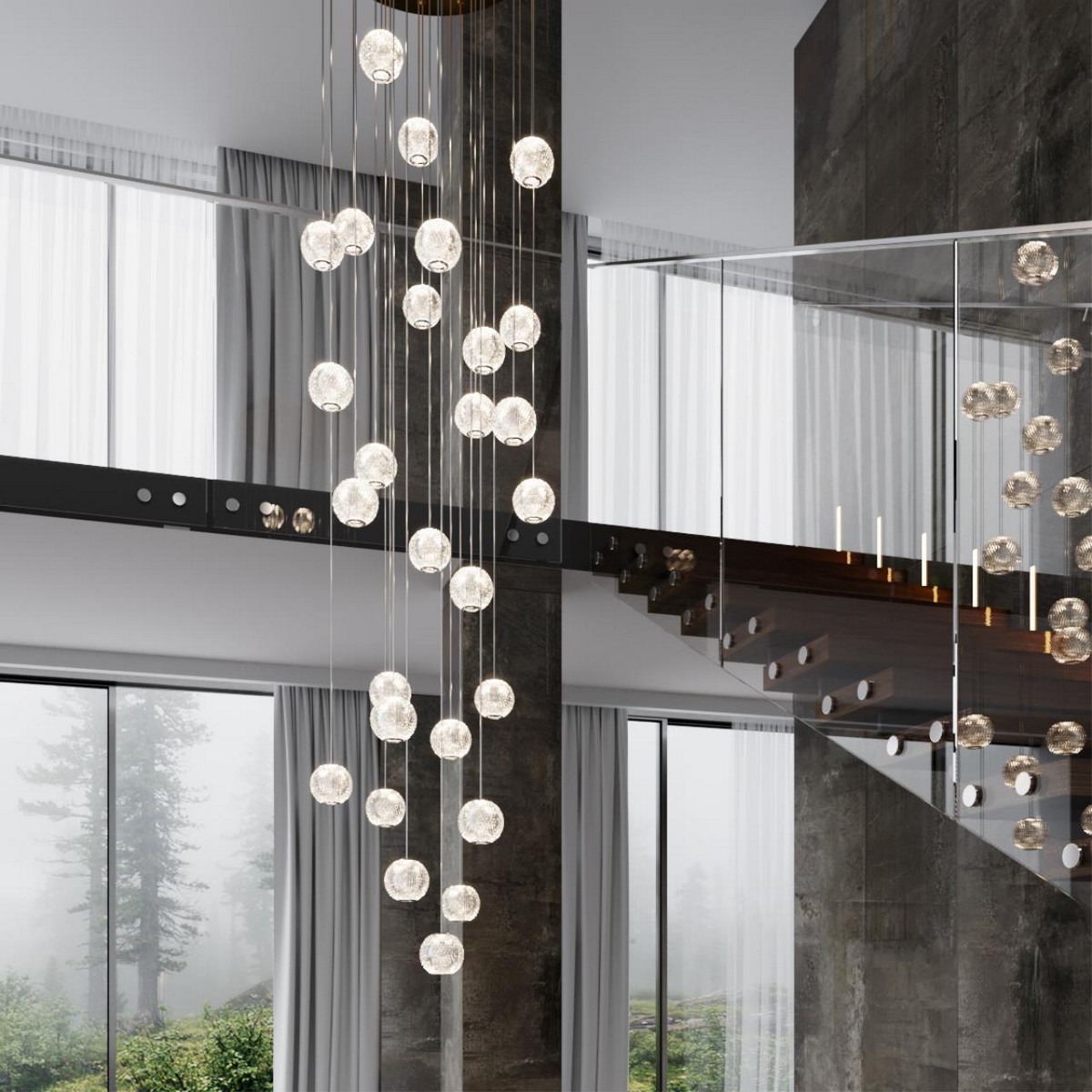 Люстры Люстра каскадная ODEON LIGHT 5008/120L CRYSTAL 