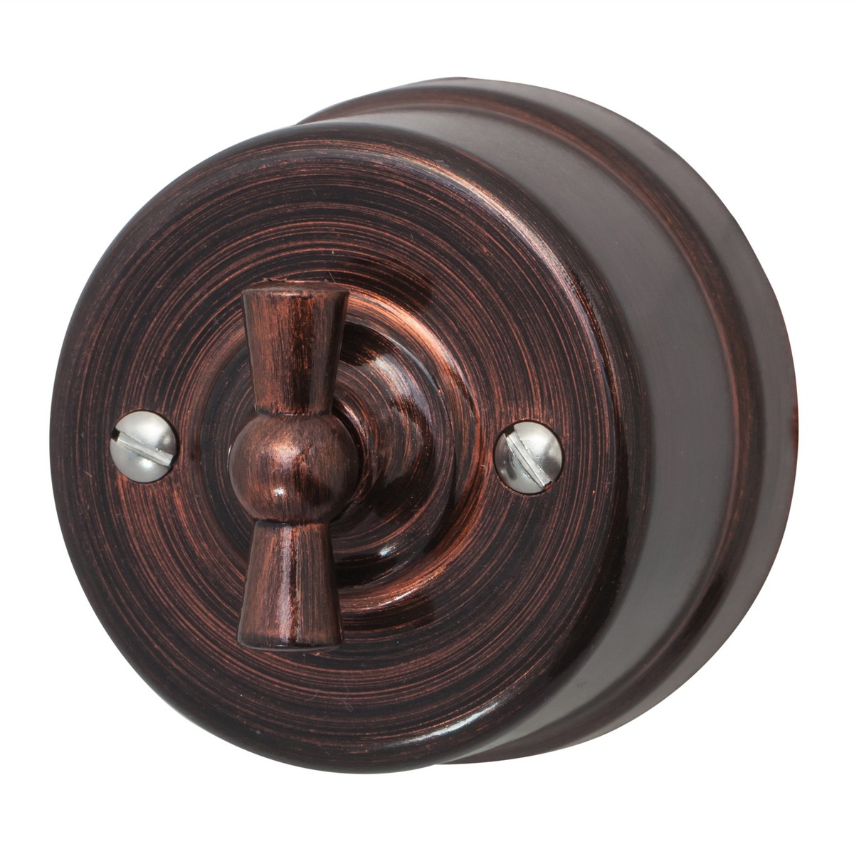 Bironi Лизетта - Ретро розетки и выключатели Выключатель 1-кл BIRONI Пластик Медный век B1-200-16