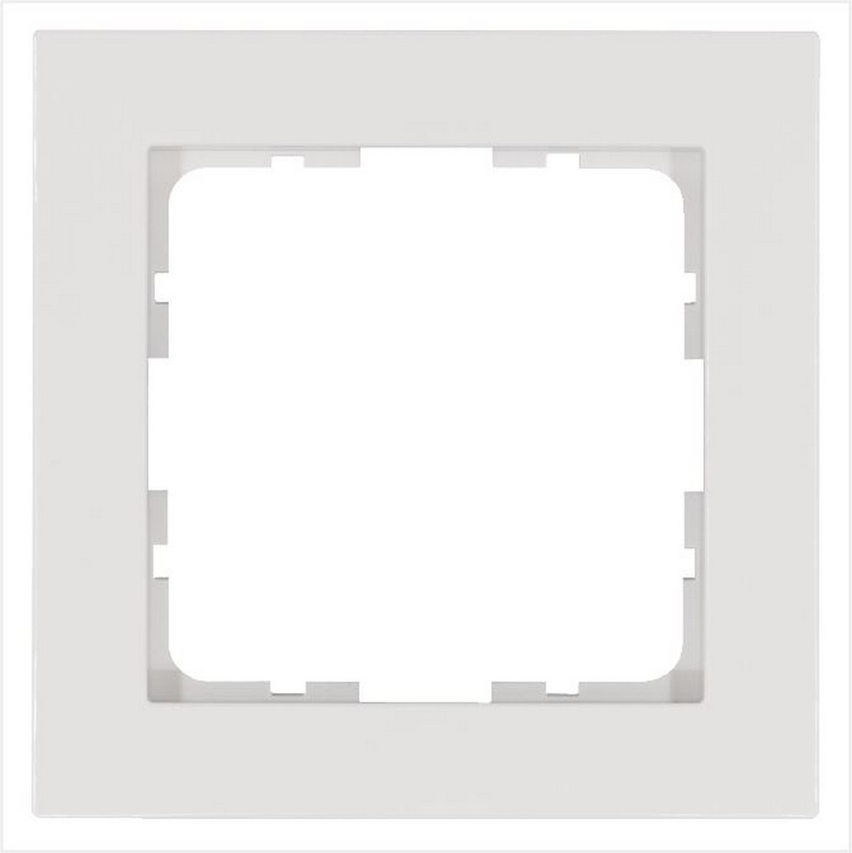 JASMART G - розетки и выключатели Рамка JASMART G-Classic 1-постовая белый глянцевый G1001W