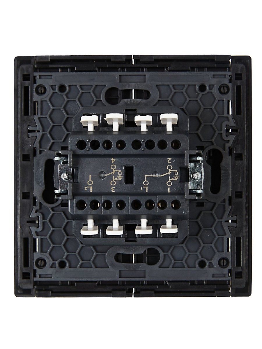 IEK FORTE&PIANO Черный Выключатель IEK FORTE&PIANO Черный 2-кл проходной с индикатором 10А FP108