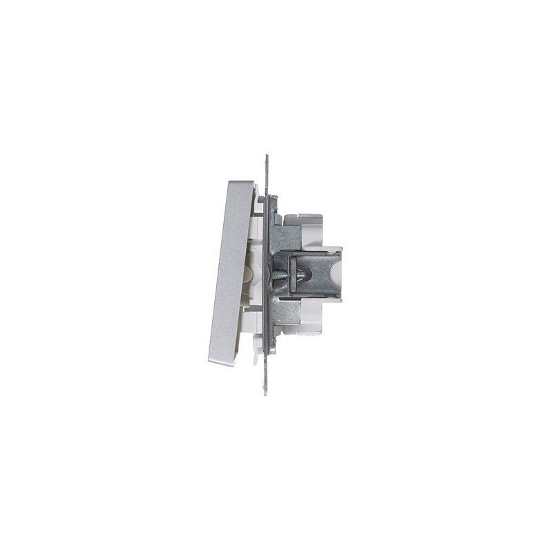 AtlasDesign Алюминий Переключатель 1-клавишный, Systeme Electric AtlasDesign Алюминий сх.6, ATN000361