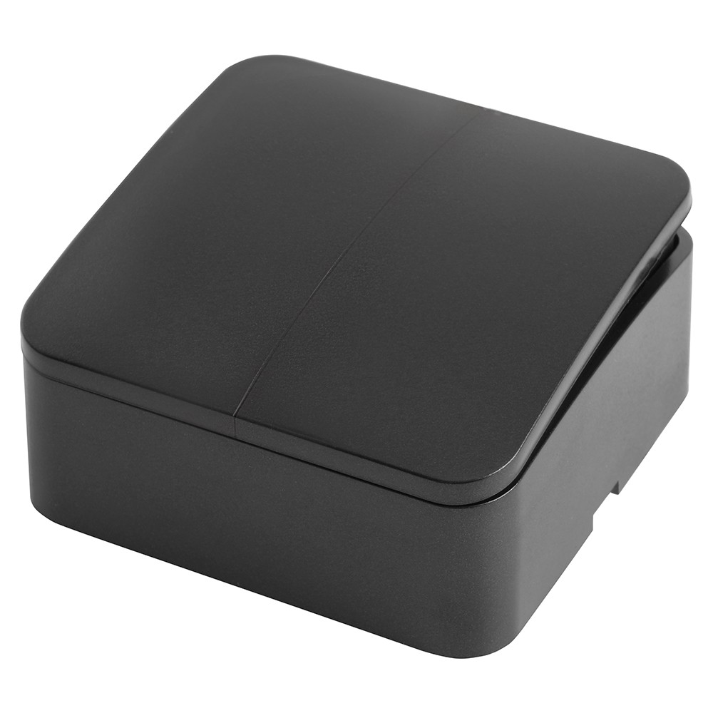 Накладные розетки и выключатели Stekker Выключатель 2-клавишный STEKKER София черный MSW10-20-02 49293