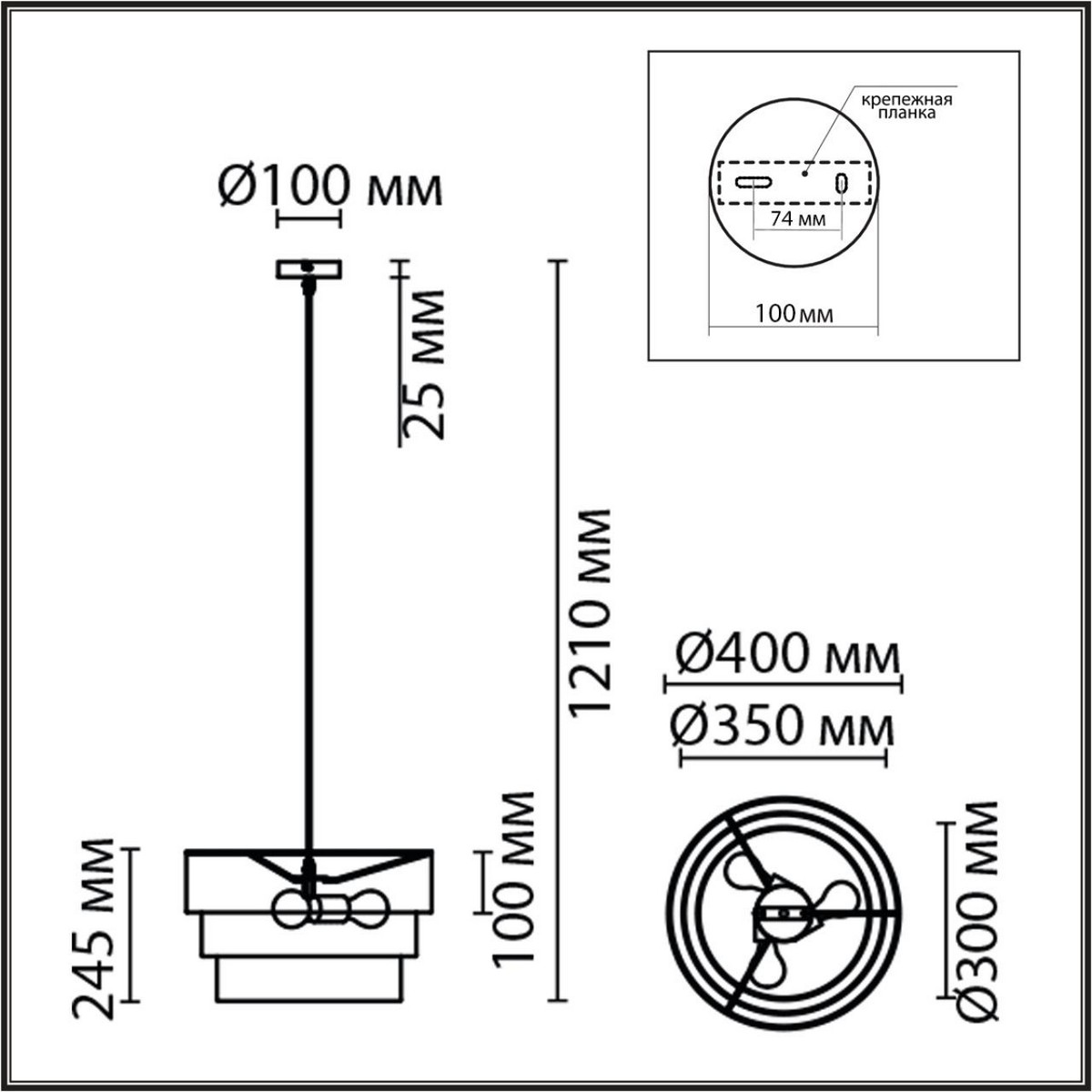 Люстры Светильник подвесной LUMION 8039/3 ILAIDA 