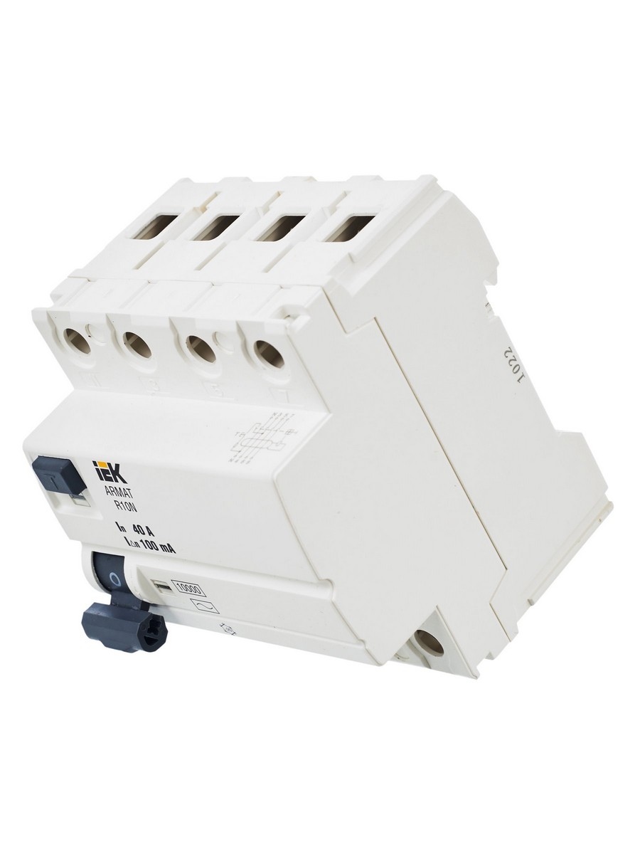IEK ВДТ УЗО IEK ARMAT R10N 4P 40А 100мА тип AC AR-R10N-4-040C100 