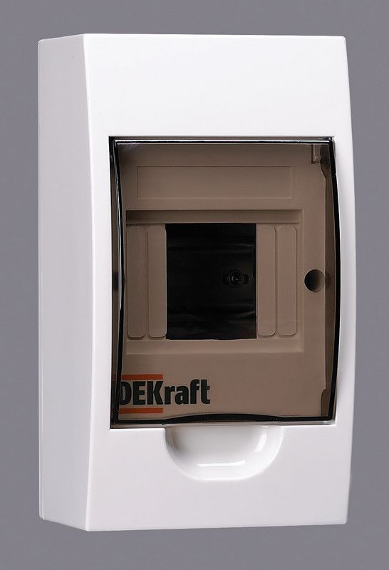Пластиковые боксы и щиты Dekraft Корпус пластиковый Dekraft ЩРН-П-4 навесной 4 мод. IP41 31008DEK