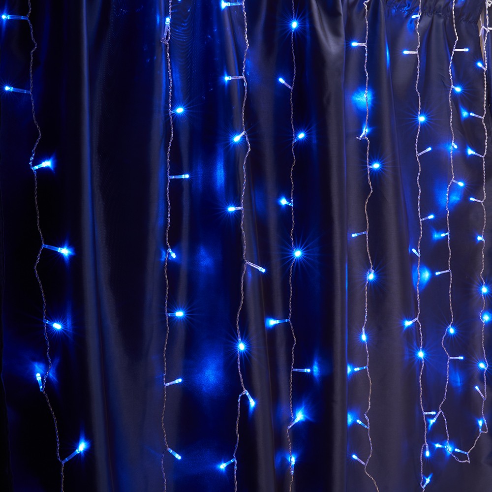 Светодиодная гирлянда Feron CL21 занавес статичная 3*2м + 3м 230V синий 220V 32340