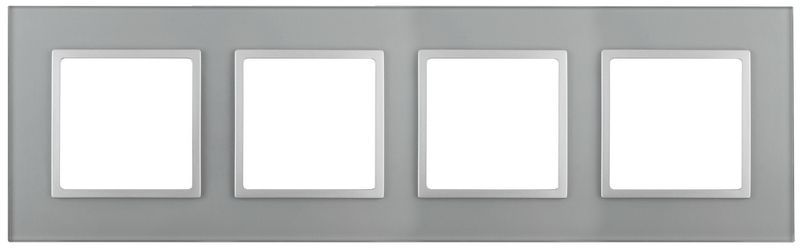 Рамки ЭРА Elegance Рамка ЭРА Elegance Алюминий/алюм Стекло 4-ая 14-5104-03 Б0034526