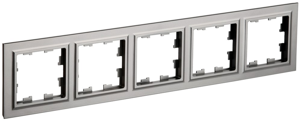 IEK Brite Рамки Рамка IEK BRITE BASE Сталь 5-м РУ-5-БрС BR-M52-K46