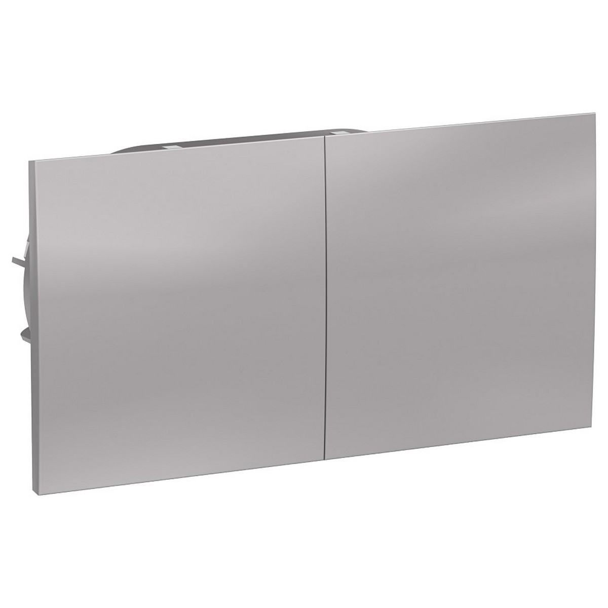 AtlasDesign Алюминий Розетка Systeme Electric AtlasDesign Алюминий с/з двойная, со шторr/, с крышкой, 16А, в сборе ATN000