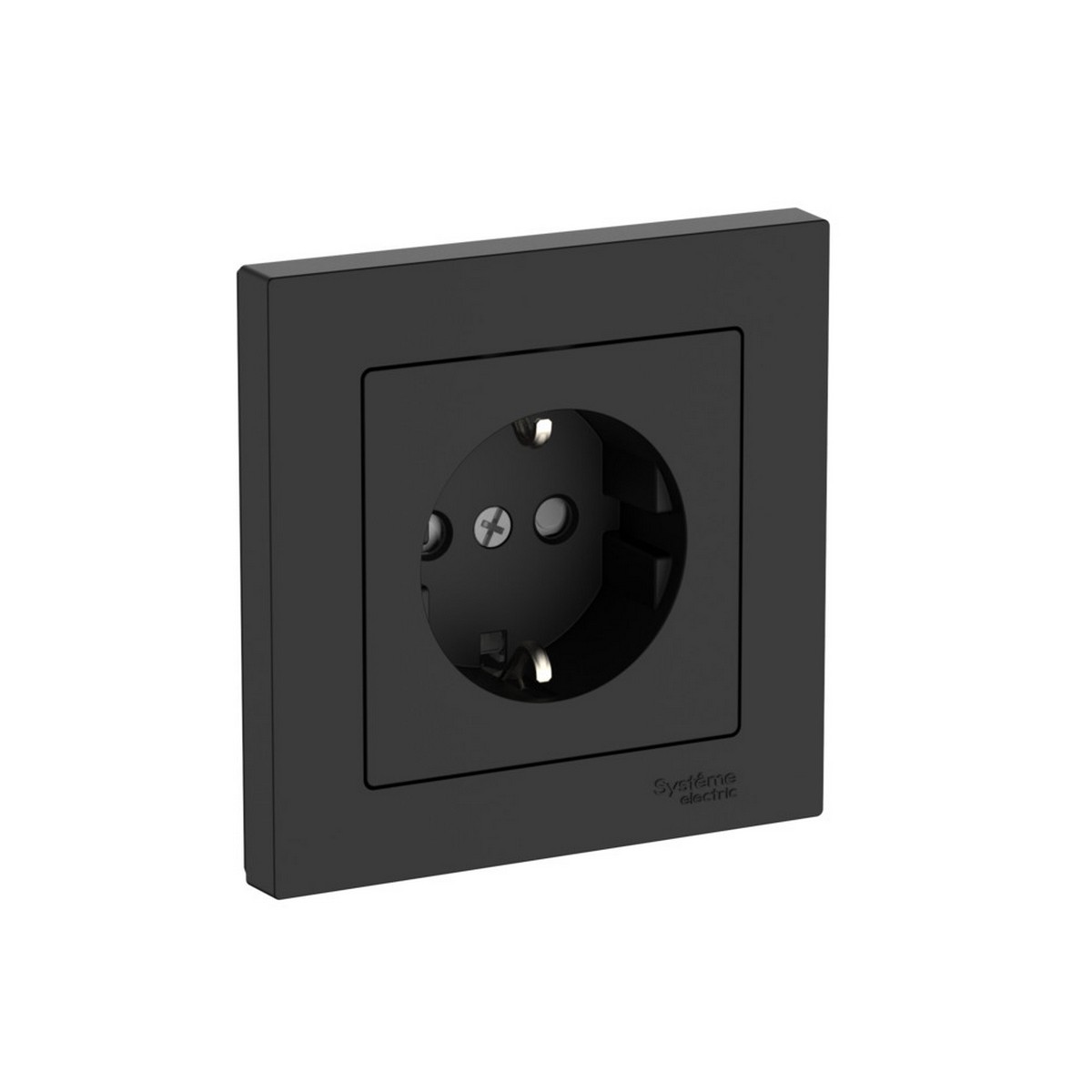 AtlasDesign Карбон Розетка SE AtlasDesign Карбон с заземлением со шторками в сборе быстрозажим. клем. ATN001044S