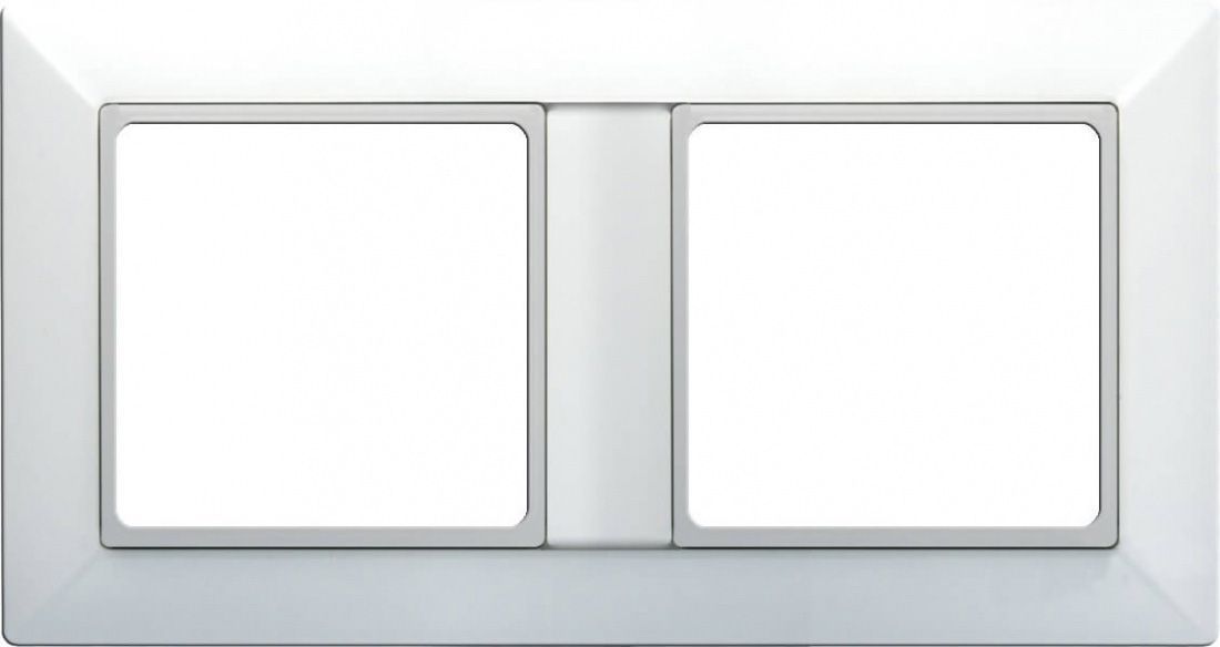 Рамки Jung Eco Profi Standart Рамка двойная Jung Eco Profi белая EP482WW