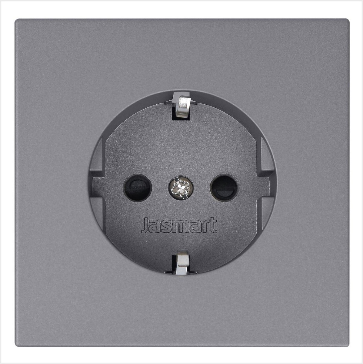 JASMART FD - розетки и выключатели Розетка JASMART FD SCHUKO с защитными шторками Никель 5501NI