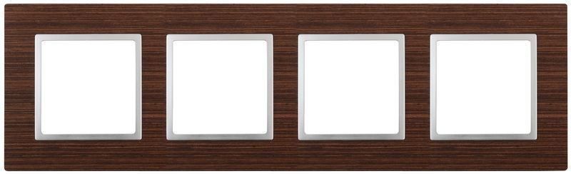 Рамки ЭРА Elegance Рамка ЭРА Elegance Венге/алюм Дерево 4-ая 14-5304-10 Б0034587