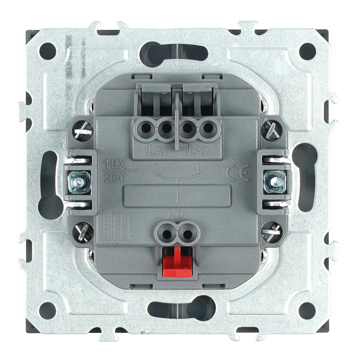Эмили - Розетки и выключатели Stekker Выключатель 2-клавишный STEKKER Эмили RSW10-5104-10ZK платиново-серый, soft touch 50239