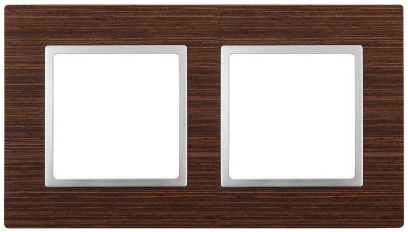 Рамки ЭРА Elegance Рамка ЭРА Elegance Венге/алюм Дерево 2-ая 14-5302-10 Б0034575