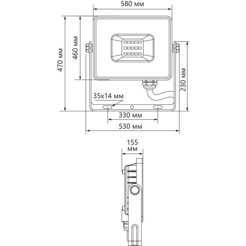 Прожекторы светодиодные Светодиодный прожектор Feron LL-928 IP65 500W Черный 6400K 41157 
