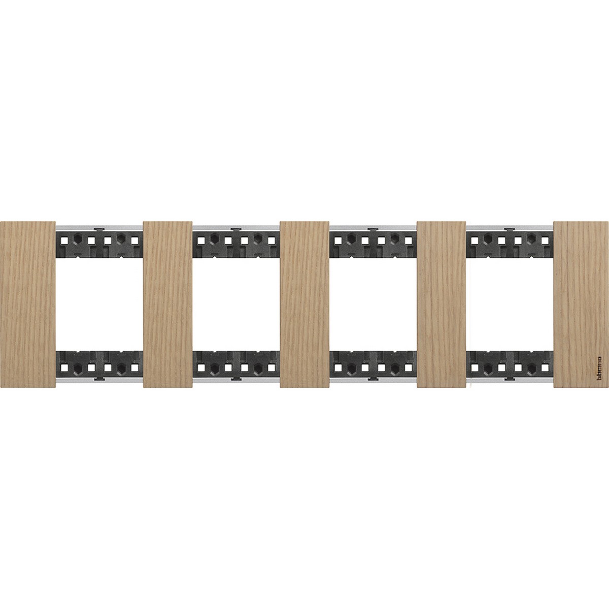 Bticino Living Now Рамки Рамка BT Living now Дуб немецкий стандарт 4 поста (2+2+2+2 мод) KA4802M4LM