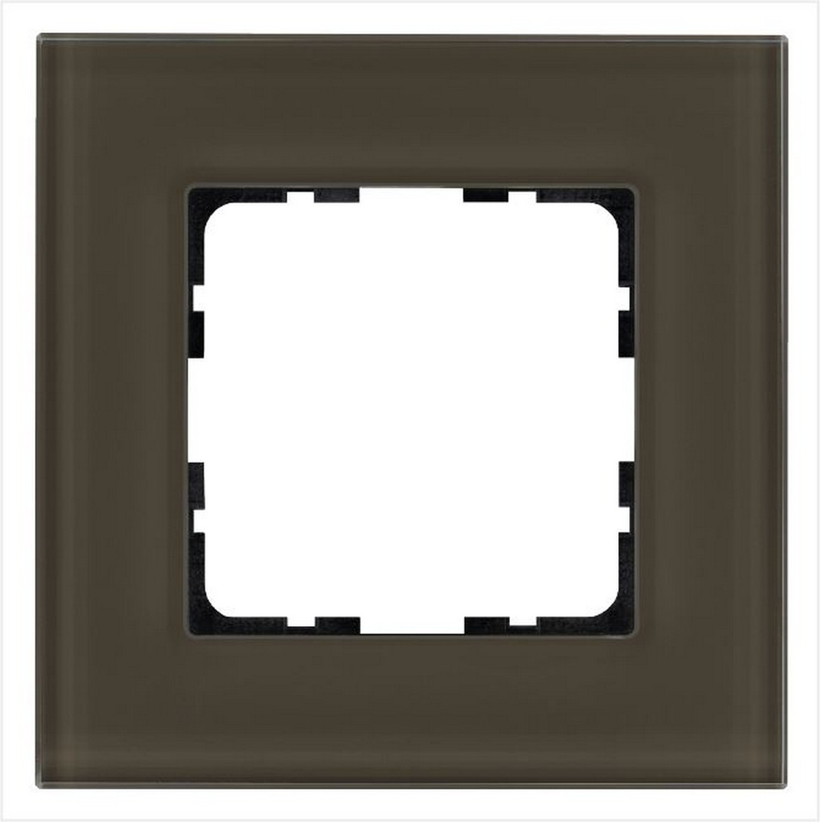 JASMART G - розетки и выключатели Рамка JASMART 1-постовая стекло Каперсовый GLASS G1001GT