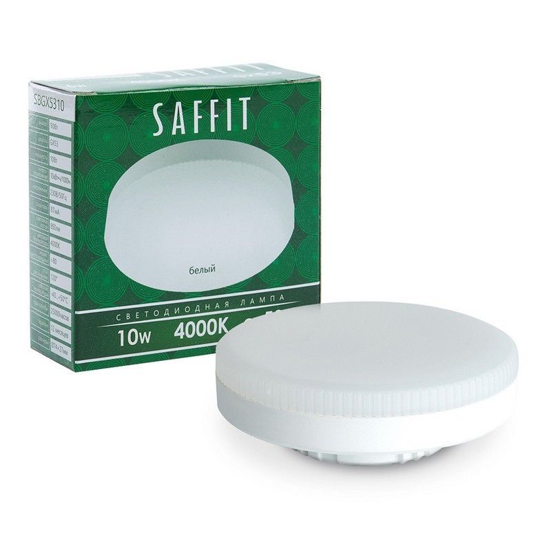 GX70, GX53 Лампа светодиодная SAFFIT SBGX5310 GX53 10W 4000K 55228 