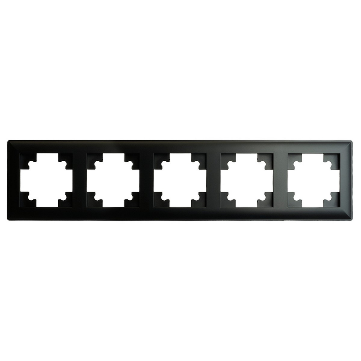 Катрин - Розетки и выключатели Stekker Рамка STEKKER 5-местная Катрин стекло черный PFR00-7005-05 39816