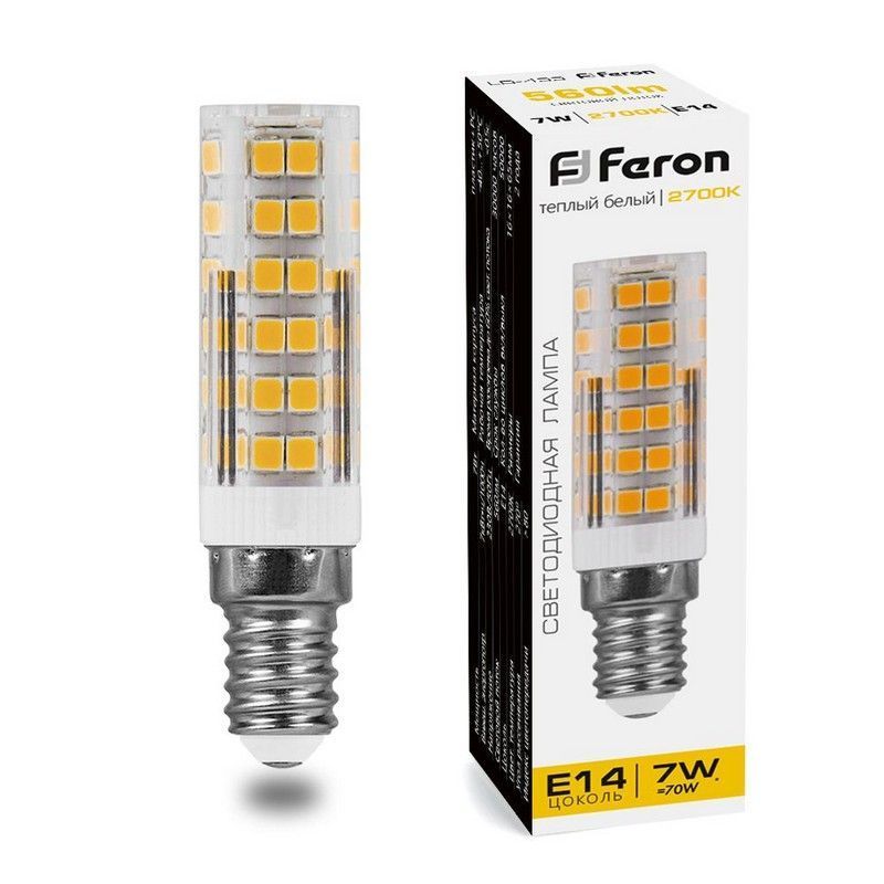 E14 Лампа светодиодная Feron LB-433 E14 7W 2700K 25898 