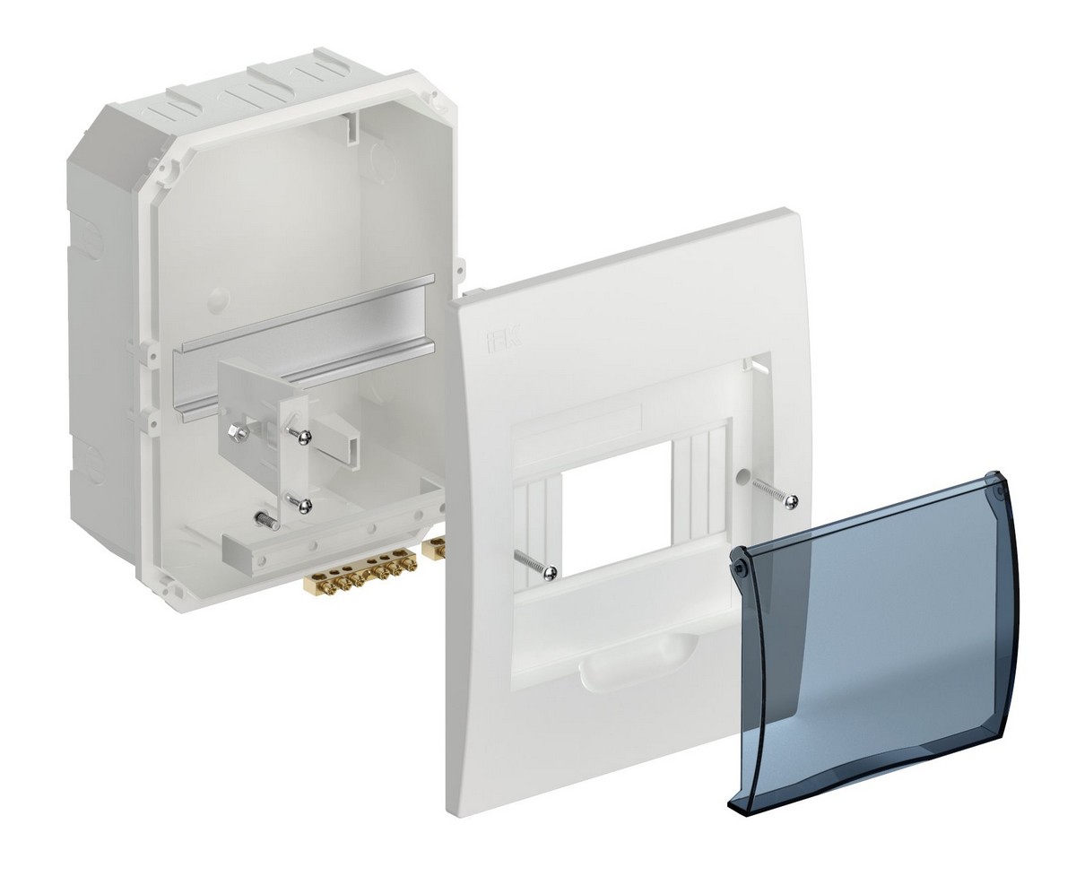 Пластиковые боксы и щиты IEK Корпус пластиковый IEK KREPTA 3 ЩРВ-П-6 IP41 белый скрыт.монтаж MKP12-V-06-40-20