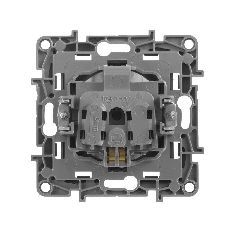 Legrand Etika Антрацит Розетка электрическая Legrand Etika антрацит с/з со шторками, винт. клеммы, 16А, 250 В 672622