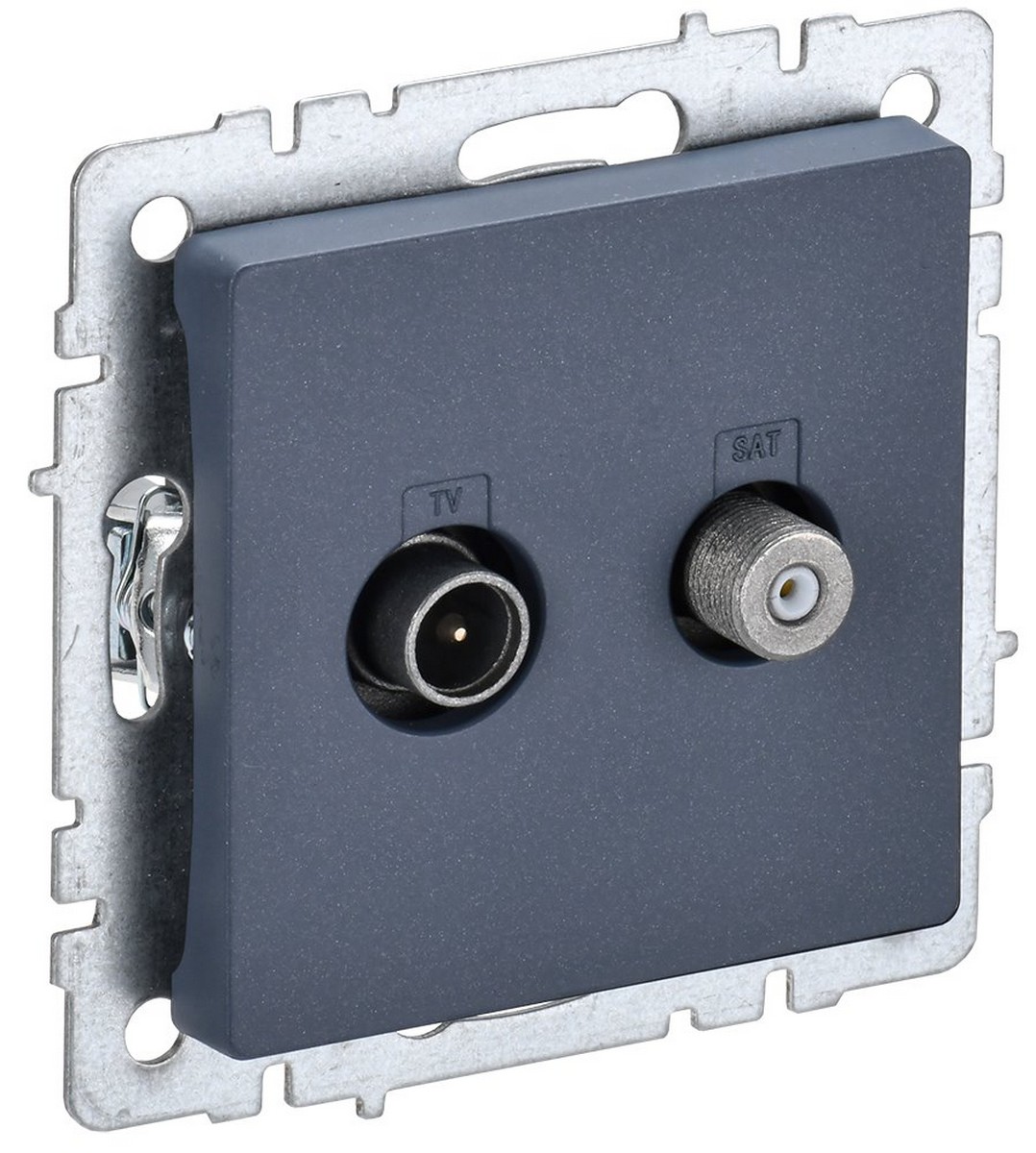 IEK Brite Маренго Розетка IEK BRITE двойная TV+SAT РТВ/РСп12-БрМ маренго BR-AF20-O-K35