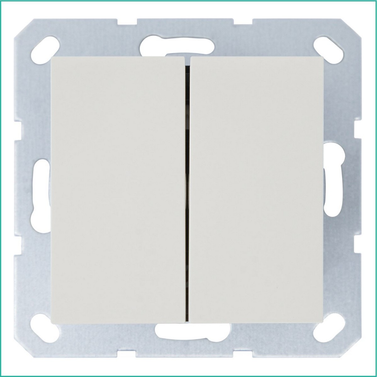 JASMART G - розетки и выключатели Выключатель JASMART двухклавишный перекрестный слоновая кость G3014V