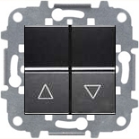 Механизмы ABB Zenit Антрацит Выключатель жалюзи с фиксацией 16А АББ Зенит (антрацит)