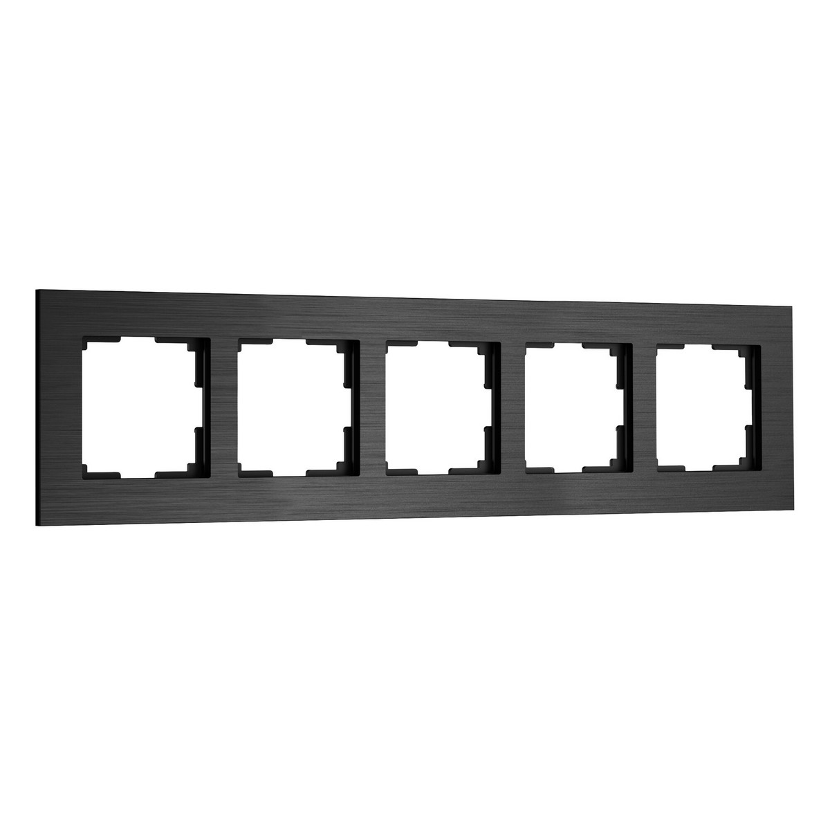 Рамки Werkel Alumax Рамка Werkel на 5 постов AluMax (черный алюминий) W0053508