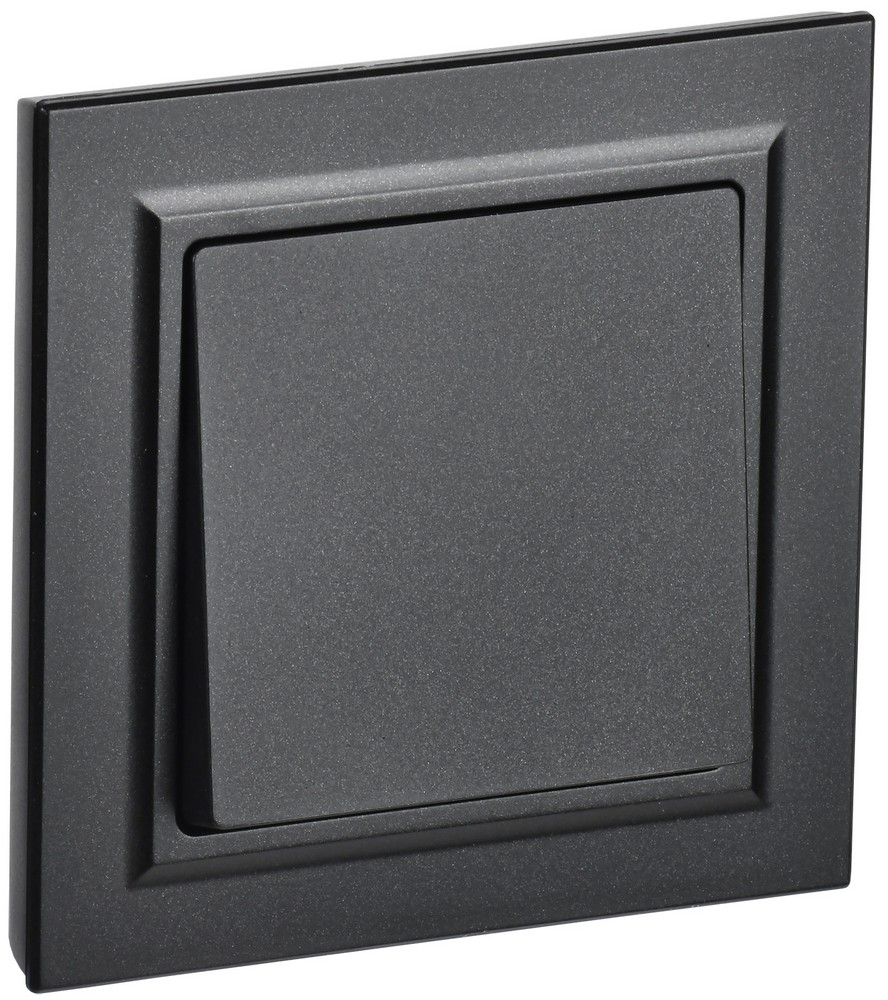 IEK Brite Черный Выключатель IEK BRITE Черный 1-кл. 10А в сборе ВСР10-1-0-БрЧ BR-V10-0-10-K02-F