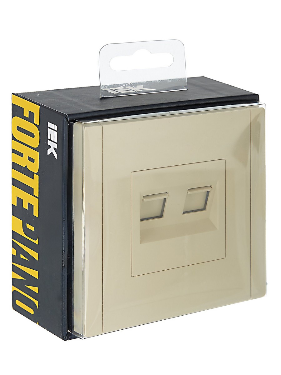 IEK FORTE&PIANO Ваниль Розетка IEK FORTE&PIANO Ваниль комп. 2-ая RJ45 кат.5E FP433